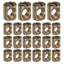 Kit de 50 écrous cylindriques à ressort pour fixation de meubles : boulons pour lits, chaises, berceaux et têtes de lit.