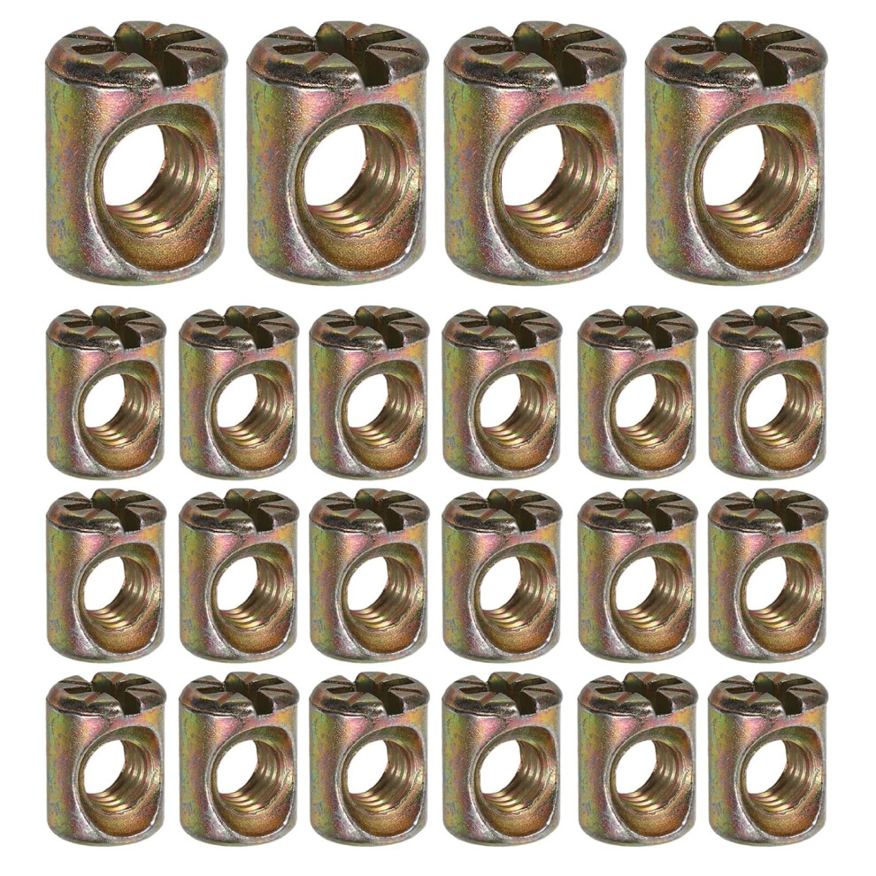 50Pcs Furniture Connector Barrel Nuts Kit Spring Loaded Nuts For Beds Chairs Cribs Headboard Bolts 5455468307751