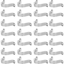 50-teiliges Set aus Edelstahl-U-Rohrschellen (50 mm), korrosionsbeständig, starr