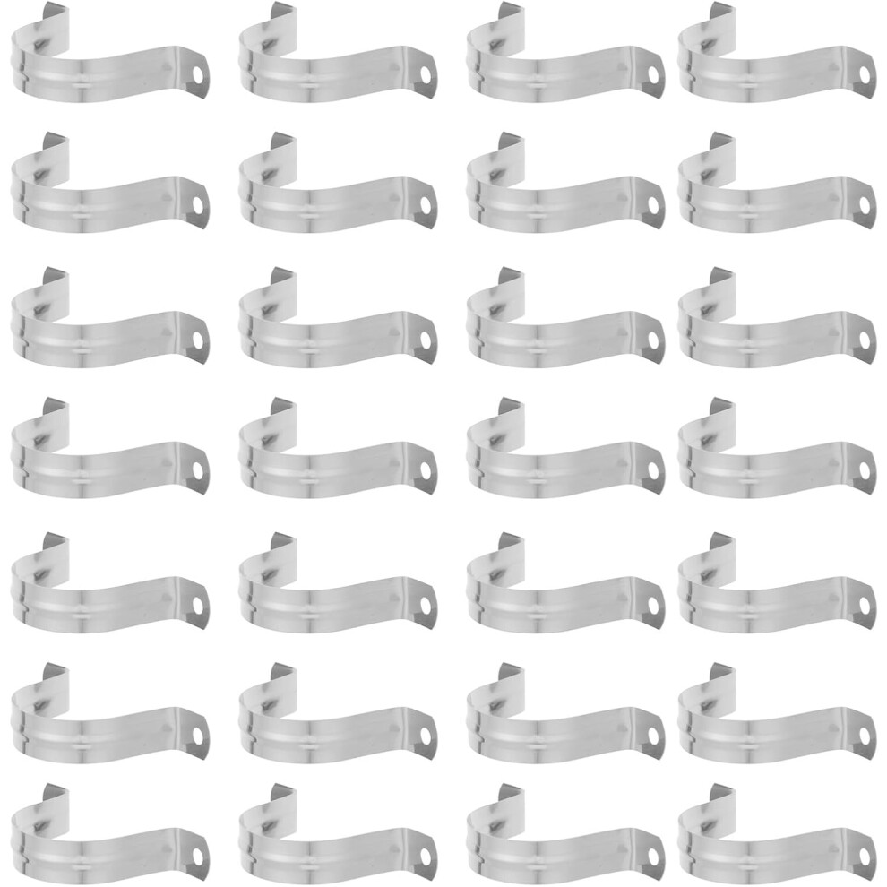 50Pcs Stainless Steel U Bracket Pipe Strap 50Mm Corrosion-Resistant Rigid Pipe Hanger Clamp Set 5455468306860