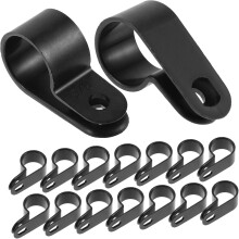 50pcs Cord Clip Organizer Nylon R-Type Wire Holder for Cable Management Fits Black
