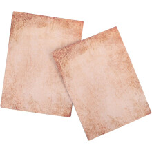 50 Blatt Vintage-Briefpapier, gealterte Optik, doppelseitig