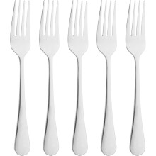 5-teiliges Steakgabeln-Set aus Edelstahl im klassischen Design, leicht und einfach zu reinigen