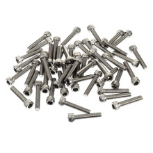 50 Stück Sechskantschrauben mit Vollgewinde, Innensechskantschrauben, Metallbefestigungselemente für Edelstahl