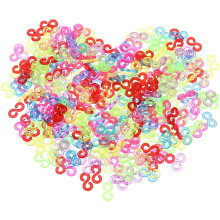 S-Clips-Armbandclip-Zubehör, 500 Stück, gewebte Gummibänder, DIY-Armband-Bastelset