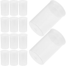 50 st plastbehållare för bete med lock, rund fiskelåda liten organisatör för beten och fiskkrokar