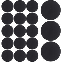 500 Stück schwarze, runde Filzaufkleber (25 mm), selbstklebende DIY-Filzpads zur Kleiderdekoration