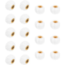 50pcs Ball Metal Straight Bead for DIY Keychain Beading Pompoms Fluffy Pom Pom Balls Fuzzy Spacer Beads