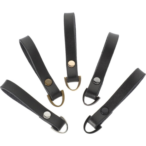 Leather Zipper Pulls 5Pcs Replacement Tabs for Backpacks Jackets Sturdy Cowhide Material Suitable