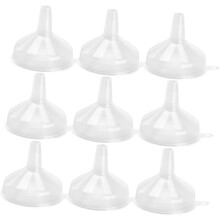 Lot de 50 mini-entonnoirs en plastique pour le transfert de liquides, le remplissage de flacons vides et les cosmétiques.