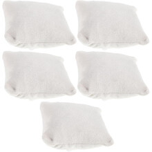 5 stuks fluwelen kussentjes voor het presenteren van armbanden en horloges, klein formaat, lichtbeige, sieradenorganizers