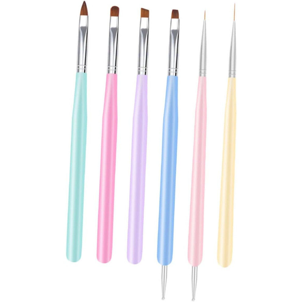 Hkhbjs 6Pcs Dual- Nail Art Pens For Easy Manicure Drawing For Professional And Nail Design Compact And Portable