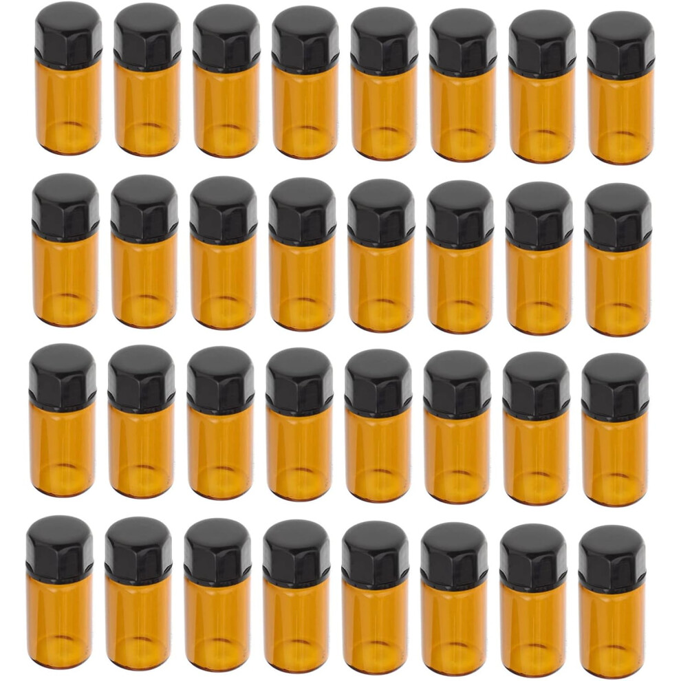 Hkhbjs Brown 50Pcs Travel Leak Makeup Bottles Refillable Vials Glass Cosmetic Dispensers