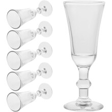 Lot de 6 verres à cocktail en verre à pied, légers, sûrs et faciles à transporter, parfaits pour les mariages et les anniversaires.