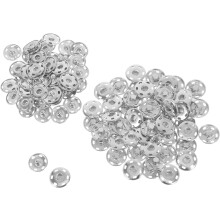 Kit de 50 boutons-pression invisibles en métal argenté de 19 mm pour la couture de vêtements