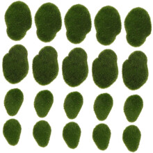 24 künstliche Moossteine, naturgetreue Moosfelsen für die Gestaltung von Mikrolandschaften und Miniaturgärten