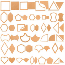 54pcs Acrylic Quilting Templates Set Sewing Molds for DIY Patchwork Craft Multi-Pattern Stencils