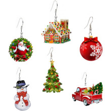6 Paar Weihnachtsohrringe, zarter Ohrschmuck für Damen, stilvolles Anhängerdesign