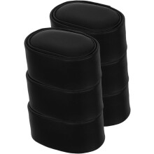 6 stuks zwarte PU horloge-organizerkussens voor armbanden en sieraden, draagbare en lichtgewicht bureauhorlogehouder