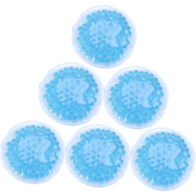 Reusable Gel Ice Pack Therapy Pads 6pcs round 8cm Cold Hot Compress Pads