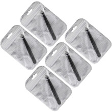 5 Stück Augenbrauenpinzetten aus Edelstahl für Make-up, tragbare Augenbrauenklemme