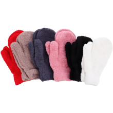 6 Paar Thermohandschuhe, warme Fäustlinge, dicke Halbfleecehandschuhe für Damen und Herren, geeignet für Winter und Skifahren