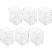 Set van 6 vierkante horlogeopbergdozen met lades, lichtgewicht horlogehouder en organizer