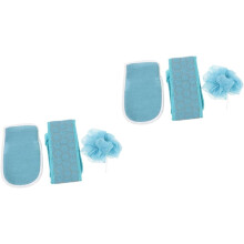 2er-Set Rückenschrubber, Duschschwamm, Peeling-Badetuch, tragbares Badetuch
