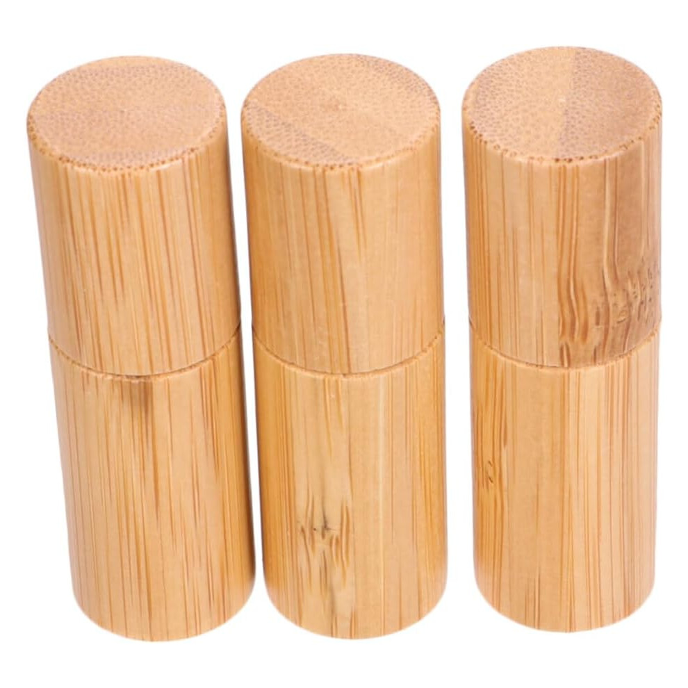 Hkhbjs 6Pcs Portable Bamboo Shell Roller Bottles