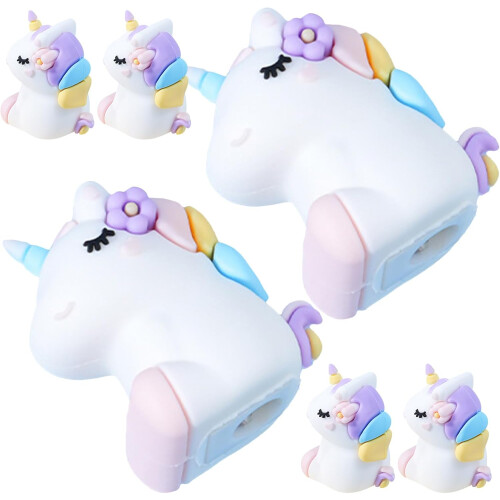 Lot de 6 taille-crayons licorne mignons, style kawaii