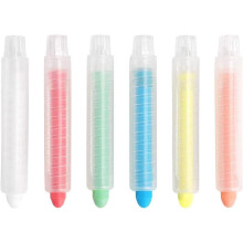 6 Pieces Dustless Colored Chalk with Portable Pen Case Water-soluble Blackboard Chalk Set