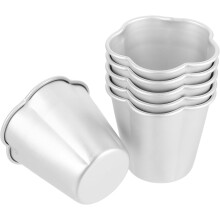 6 moules à gâteaux et puddings en forme de fleur, en alliage d'aluminium, démoulage facile, design polyvalent et élégant.