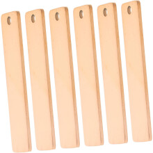 Kit de 6 pendentifs à graver soi-même, étiquettes rectangulaires en métal, breloques