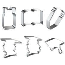 6-teiliges Keksformen-Set, DIY-Backwerkzeug, 3,5 x 3,5 x 1 Zoll, Edelstahl, rostfrei, einfach