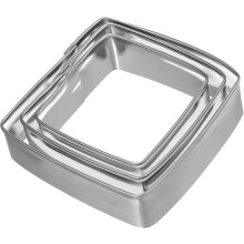 6 Pcs Cookie Cutters Square Stainless Steel Reusable Easy to Clean Assorted Color Cookie Molds Baking Tools