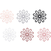 6-teiliges Set blumenförmiger, hitzebeständiger Tischsets, rutschfester Topfuntersetzer und Tassenuntersetzer