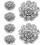 6 copri bottoni con strass a clip, accessori decorativi per camicie e gioielli. 1