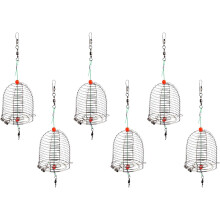 6-teiliges Outdoor-Angelköderkäfig-Set für Karpfenangler, Edelstahl-Köderkorb, Futterkorb