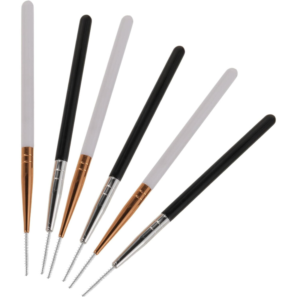 Hkhbjs 6Pcs Dual-Use Eyelash And Brow Brush Makeup Eyelash Tool For Brow Lamination Portable Travel Makeup Detail Brush