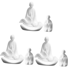 6-teiliges Set Mönchsfiguren aus Porzellan, Dekoration für Schrank, Tisch und Teetisch
