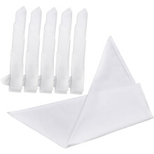6 Stück quadratische, weiße, elegante und luxuriöse, waschbare Weinglas-Servietten aus Baumwolle