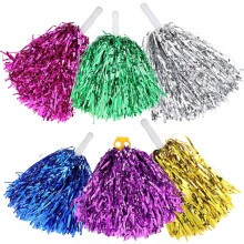Lot de 6 pompons de pom-pom girl, accessoires de performance à main, couleurs assorties, fournitures pour équipes sportives de cheerleading