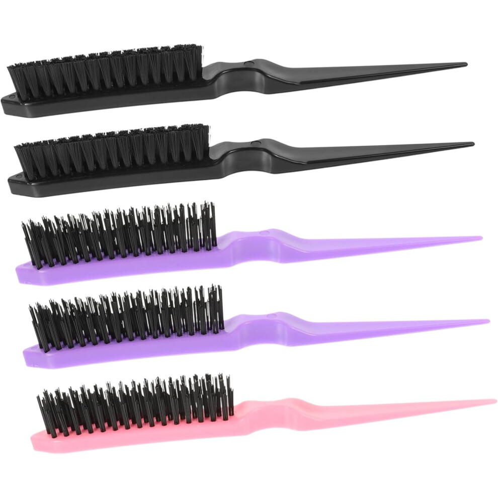Hkhbjs 6Pcs Ergonomic Portable Folding Comb Hair Brush For Straighten Curl Flat Top Comb