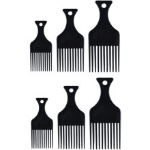 6 große Haarkämme mit breiten Zinken zum Entwirren der Haare für die tägliche Haarpflege.