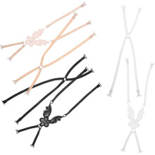 Stück verstellbare, rutschfeste Trägerclips, elegantes gekreuztes Rückendesign, Ersatz-Schulterträger, dekorative elastische Unterwäsche