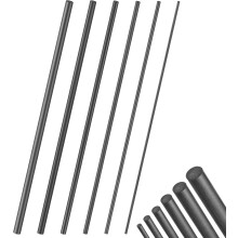 6-delige set met massieve koolstofvezel hengelconnectoren voor gebroken hengels, reparatieset voor vishengels