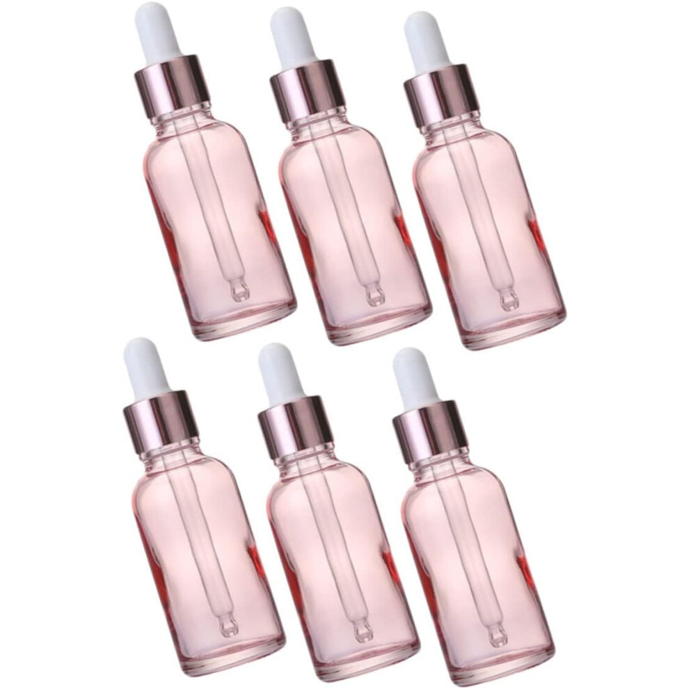 Hkhbjs 6Pcs Essential Oil Bottle Refillable Empty Dropper Bottles Glass For Traveling Accessories And Cosmetic Liquid Storage