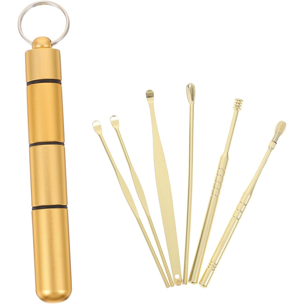 Hkhbjs 1Set Stainless Steel Ear Wax Removal Tools Portable Ear Cleaning Kit Practical For Wax Removal