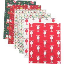 DIY-Baumwollstoffe mit Weihnachtsmuster, Patchworkstoff für Quilt- und Bastelprojekte