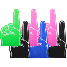 Schaumstofffinger- und Handflächen-Set, EVA-Material, 6-teilig, verschiedene Farben, Cheerleading-Requisiten